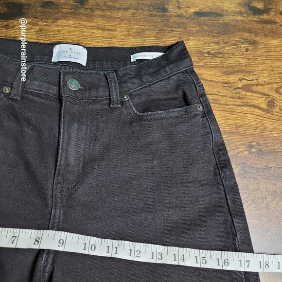 True Craft Jeans Size 2 Curvy High Rise Straight Black Wash Stretch Denim - Picture 7 of 11